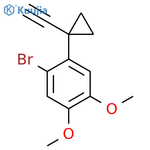 1-bromo-2-(1-ethynylcyclopropyl)-4,5-dimethoxybenzene structure