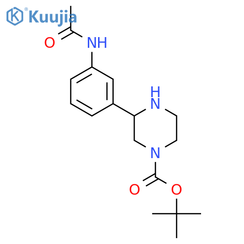 tert-butyl 3-(3-acetamidophenyl)piperazine-1-carboxylate structure