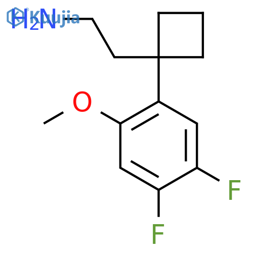 2-1-(4,5-difluoro-2-methoxyphenyl)cyclobutylethan-1-amine structure