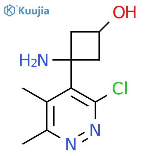 3-amino-3-(3-chloro-5,6-dimethylpyridazin-4-yl)cyclobutan-1-ol structure
