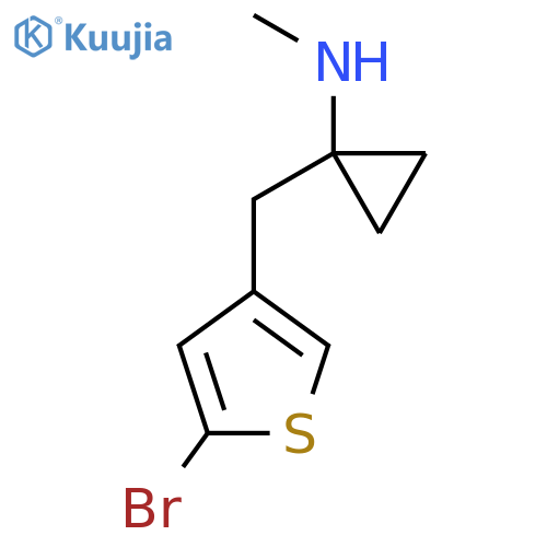 1-(5-bromothiophen-3-yl)methyl-N-methylcyclopropan-1-amine structure