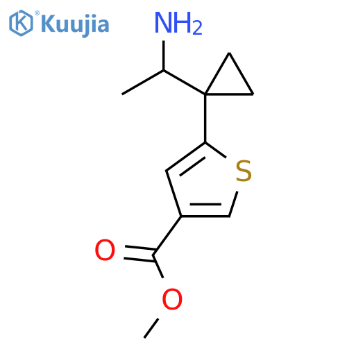 methyl 5-1-(1-aminoethyl)cyclopropylthiophene-3-carboxylate structure