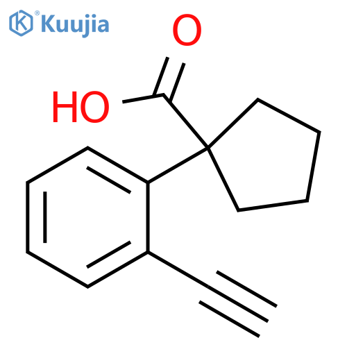 1-(2-ethynylphenyl)cyclopentane-1-carboxylic acid structure