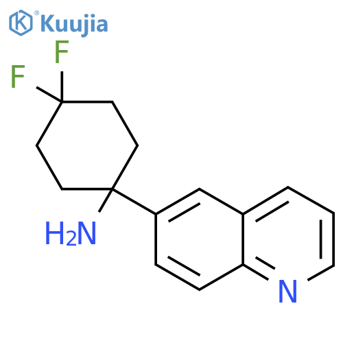 4,4-difluoro-1-(quinolin-6-yl)cyclohexan-1-amine structure