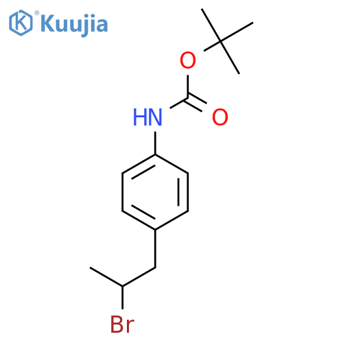 tert-butyl N-4-(2-bromopropyl)phenylcarbamate structure