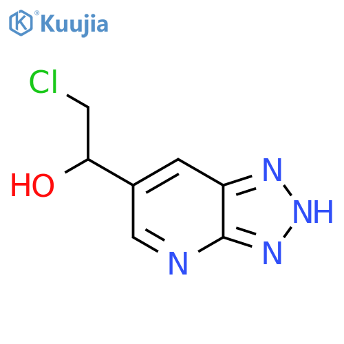 2-chloro-1-{3H-1,2,3triazolo4,5-bpyridin-6-yl}ethan-1-ol structure
