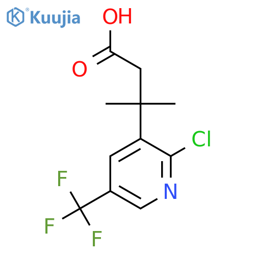 3-2-chloro-5-(trifluoromethyl)pyridin-3-yl-3-methylbutanoic acid structure