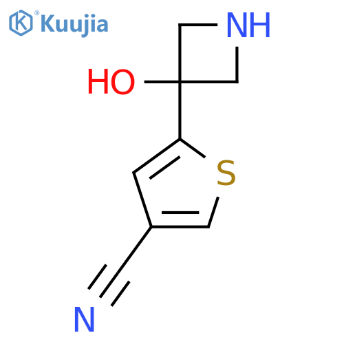 5-(3-hydroxyazetidin-3-yl)thiophene-3-carbonitrile structure