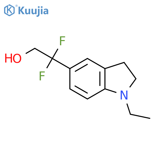 2-(1-ethyl-2,3-dihydro-1H-indol-5-yl)-2,2-difluoroethan-1-ol structure