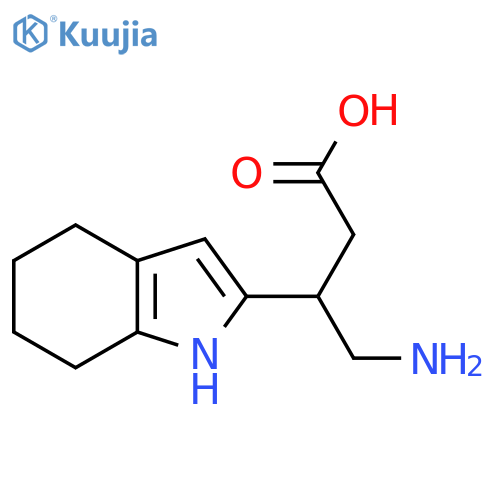 4-amino-3-(4,5,6,7-tetrahydro-1H-indol-2-yl)butanoic acid structure