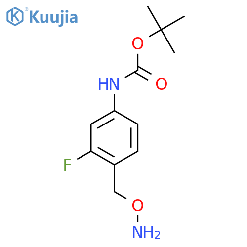 tert-butyl N-{4-(aminooxy)methyl-3-fluorophenyl}carbamate structure