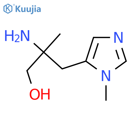 2-amino-2-methyl-3-(1-methyl-1H-imidazol-5-yl)propan-1-ol structure