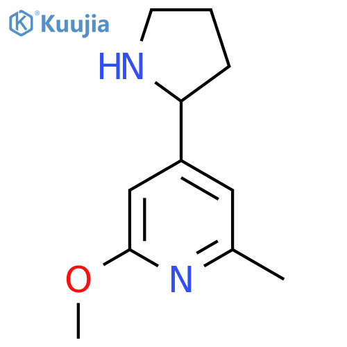 2-methoxy-6-methyl-4-(pyrrolidin-2-yl)pyridine structure