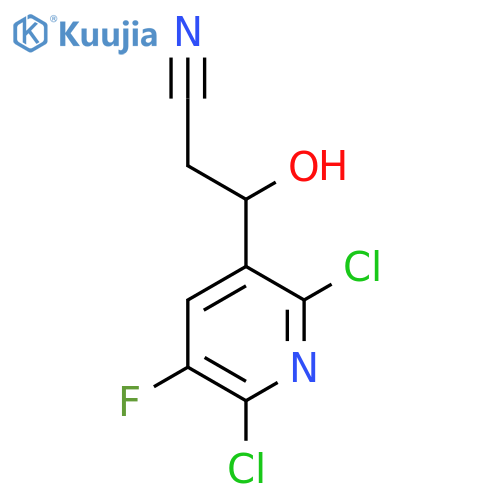 3-(2,6-dichloro-5-fluoropyridin-3-yl)-3-hydroxypropanenitrile structure