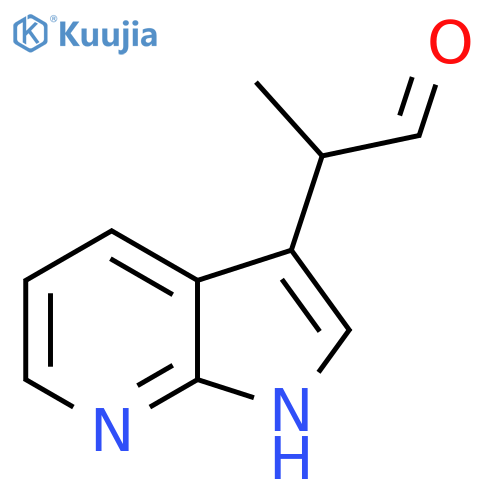 2-{1H-pyrrolo2,3-bpyridin-3-yl}propanal structure