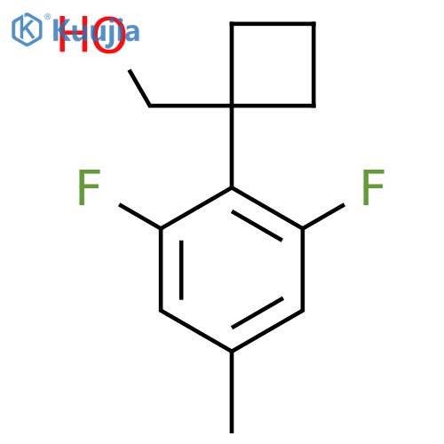 1-(2,6-difluoro-4-methylphenyl)cyclobutylmethanol structure