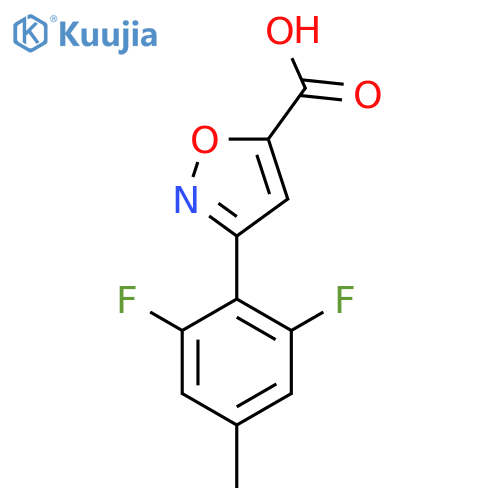 3-(2,6-difluoro-4-methylphenyl)-1,2-oxazole-5-carboxylic acid structure
