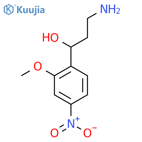 3-amino-1-(2-methoxy-4-nitrophenyl)propan-1-ol structure