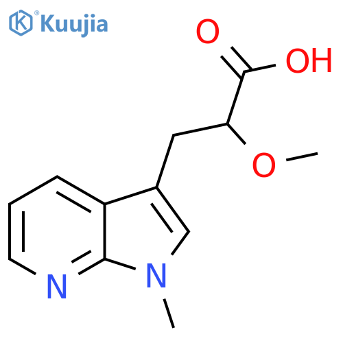 2-methoxy-3-{1-methyl-1H-pyrrolo2,3-bpyridin-3-yl}propanoic acid structure