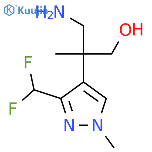 3-amino-2-3-(difluoromethyl)-1-methyl-1H-pyrazol-4-yl-2-methylpropan-1-ol structure
