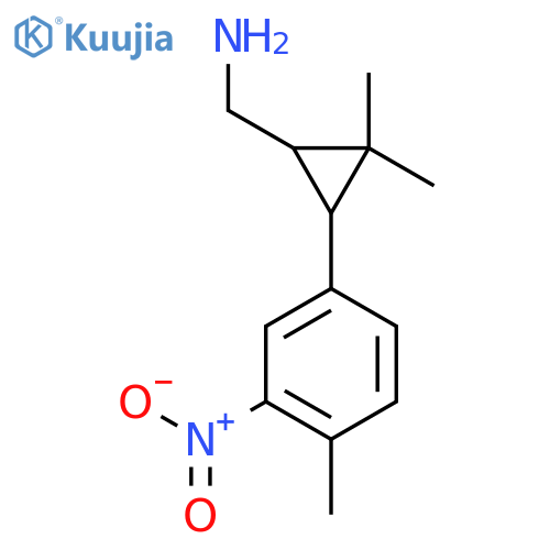 2,2-dimethyl-3-(4-methyl-3-nitrophenyl)cyclopropylmethanamine structure