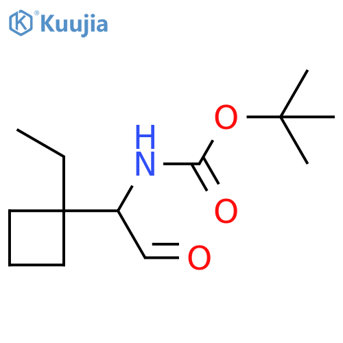tert-butyl N-1-(1-ethylcyclobutyl)-2-oxoethylcarbamate structure