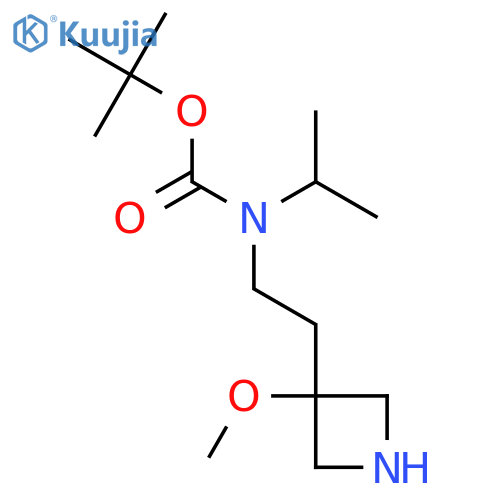 tert-butyl N-2-(3-methoxyazetidin-3-yl)ethyl-N-(propan-2-yl)carbamate structure