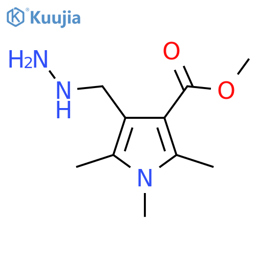 methyl 4-(hydrazinylmethyl)-1,2,5-trimethyl-1H-pyrrole-3-carboxylate structure