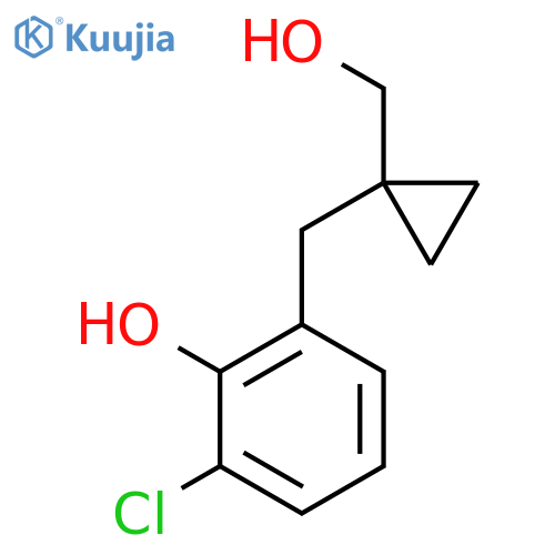 2-chloro-6-{1-(hydroxymethyl)cyclopropylmethyl}phenol structure