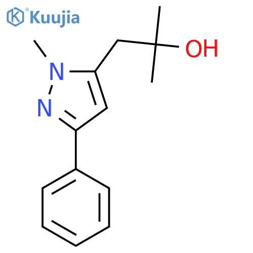 2-methyl-1-(1-methyl-3-phenyl-1H-pyrazol-5-yl)propan-2-ol structure