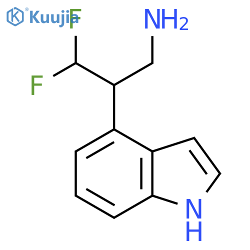 3,3-difluoro-2-(1H-indol-4-yl)propan-1-amine structure