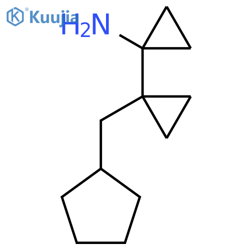 1-1-(cyclopentylmethyl)cyclopropylcyclopropan-1-amine structure