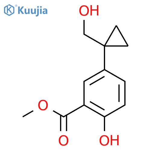 methyl 2-hydroxy-5-1-(hydroxymethyl)cyclopropylbenzoate structure