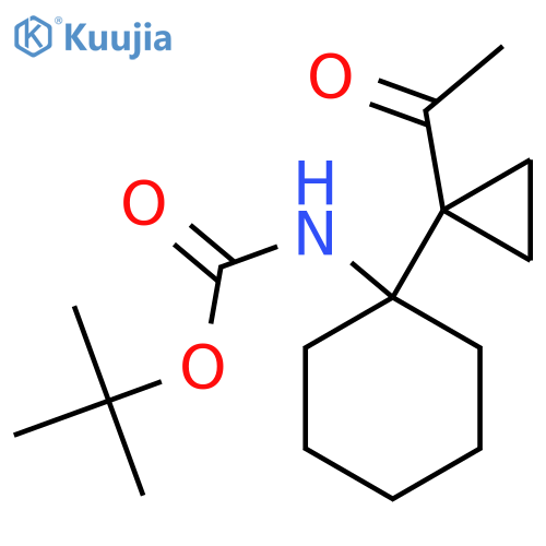 tert-butyl N-1-(1-acetylcyclopropyl)cyclohexylcarbamate structure