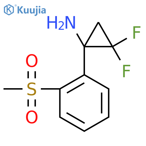 2,2-difluoro-1-(2-methanesulfonylphenyl)cyclopropan-1-amine structure