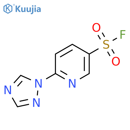 6-(1H-1,2,4-triazol-1-yl)pyridine-3-sulfonyl fluoride structure