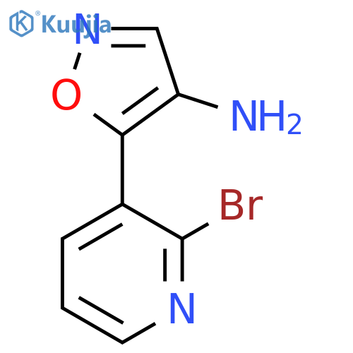 5-(2-bromopyridin-3-yl)-1,2-oxazol-4-amine structure