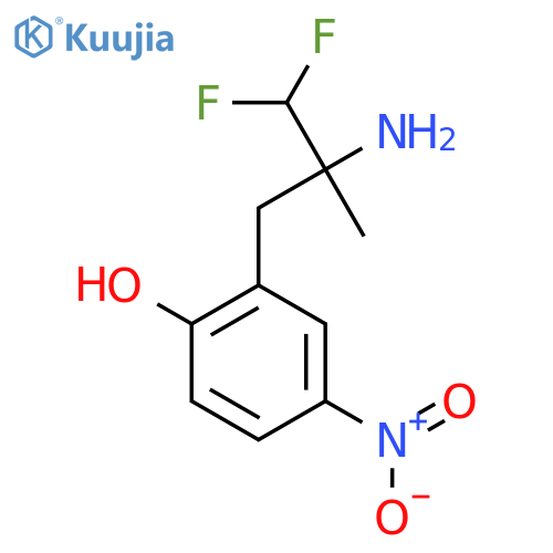2-(2-amino-3,3-difluoro-2-methylpropyl)-4-nitrophenol structure