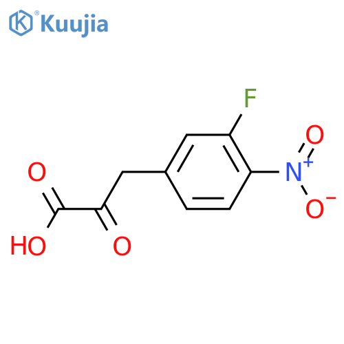 3-(3-fluoro-4-nitrophenyl)-2-oxopropanoic acid structure