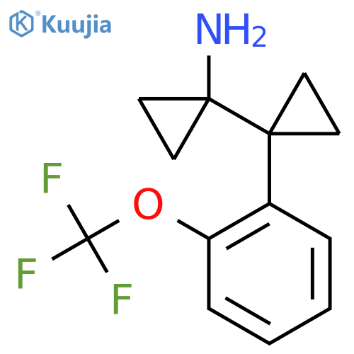 1-{1-2-(trifluoromethoxy)phenylcyclopropyl}cyclopropan-1-amine structure