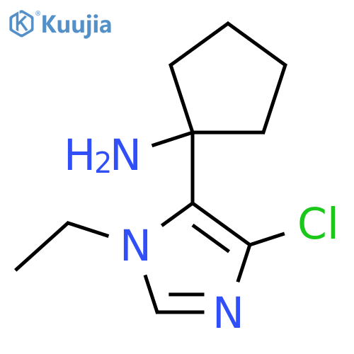 1-(4-chloro-1-ethyl-1H-imidazol-5-yl)cyclopentan-1-amine structure