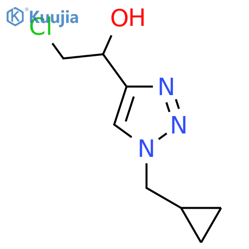2-chloro-1-1-(cyclopropylmethyl)-1H-1,2,3-triazol-4-ylethan-1-ol structure