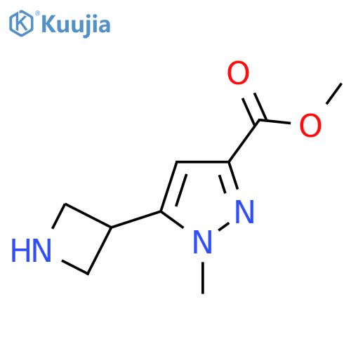 methyl 5-(azetidin-3-yl)-1-methyl-1H-pyrazole-3-carboxylate structure