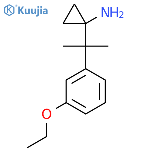 1-2-(3-ethoxyphenyl)propan-2-ylcyclopropan-1-amine structure