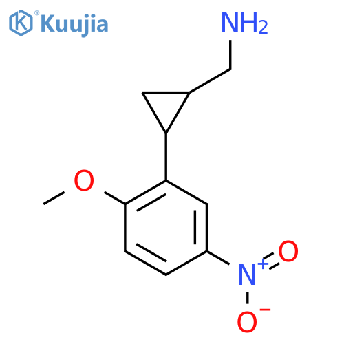 2-(2-methoxy-5-nitrophenyl)cyclopropylmethanamine structure