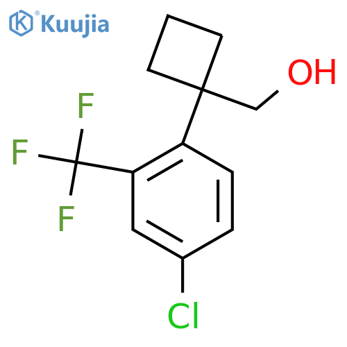 {1-4-chloro-2-(trifluoromethyl)phenylcyclobutyl}methanol structure