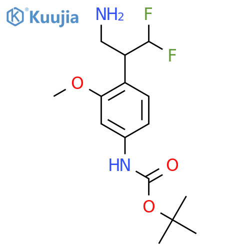 tert-butyl N-4-(3-amino-1,1-difluoropropan-2-yl)-3-methoxyphenylcarbamate structure