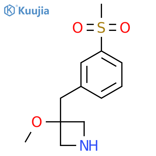 3-(3-methanesulfonylphenyl)methyl-3-methoxyazetidine structure
