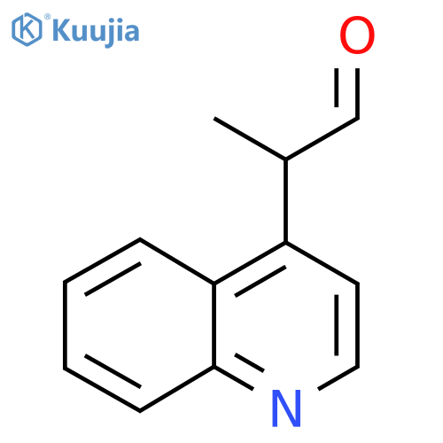 2-(quinolin-4-yl)propanal structure