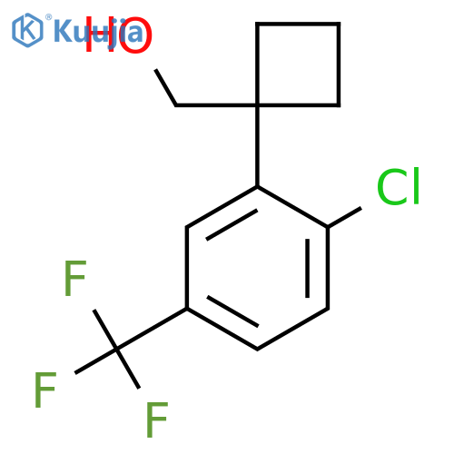 {1-2-chloro-5-(trifluoromethyl)phenylcyclobutyl}methanol structure